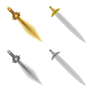 Oyun ve zırh simge vektör Illustration. Oyun ve bıçak hisse senedi simgesi için web topluluğu.