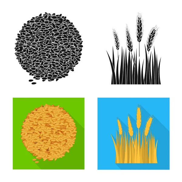 農業と農業のロゴのベクター デザイン。在庫のための農業と植物のベクトルのアイコンのセット. — ストックベクタ