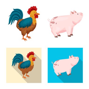 Üreme ve mutfak logo vektör tasarımı. Set ıslahının ve organik web için hisse senedi simgesi.