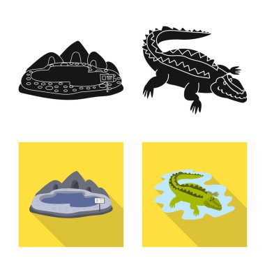 Doğa ve eğlence simge vektör Illustration. Doğa ve eğlence hisse senedi vektör çizim topluluğu.