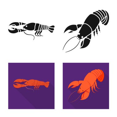 Meze ve okyanus simgesi yalıtılmış nesne. Meze ve incelik hisse senedi vektör çizim topluluğu.