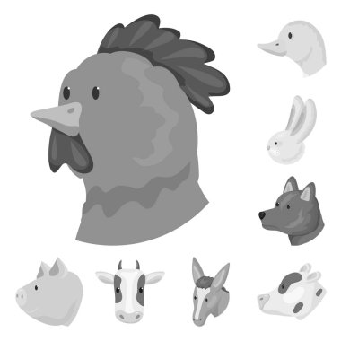 Kırsal ve Homestead işareti izole nesne. Web için kırsal ve üreme stok sembolü seti.