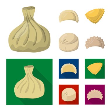 Ürünler ve pişirme simge vektör Illustration. Ürünler ve hisse senedi için meze vektör simge kümesi.