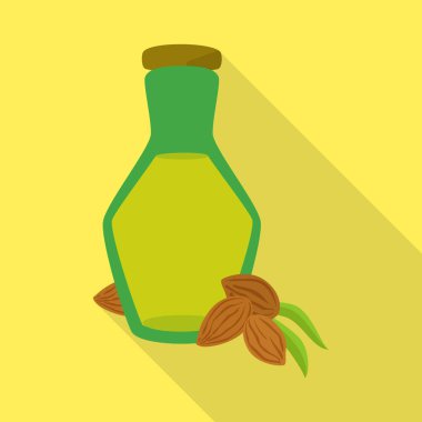 Badem ve somun işareti vektör Illustration. Web için badem ve meyve stok sembolü koleksiyonu.