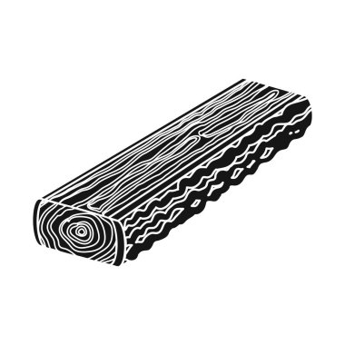 Kereste ve güverte sembolü izole nesne. Kereste ve kereste stok vektör çizim koleksiyonu.