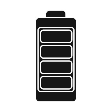 Pil ve şarj tabelası vektör tasarımı. Web için pil ve seviye stok sembolü koleksiyonu.