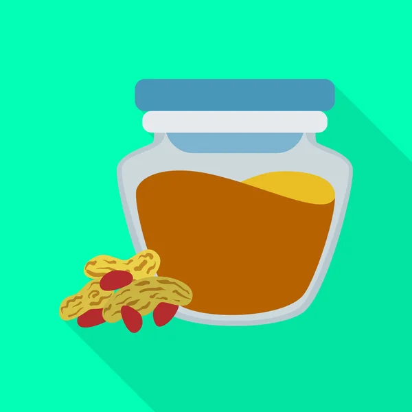 Isolated object of peanut and butter  icon. Set of peanut and calcium  vector icon for stock. — Stockový vektor