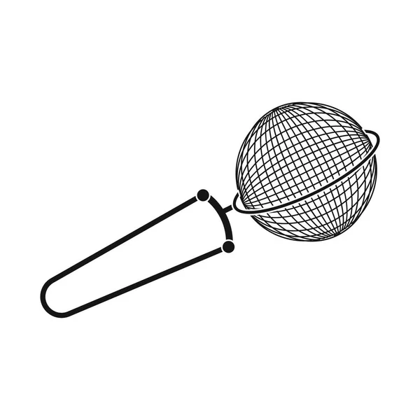 Isolated object of strainer and tea  sign. Set of strainer and tool  vector icon for stock. — Stock Vector