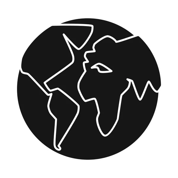Geïsoleerde voorwerp van Globe en World logo. Verzameling van Globe en Planet Stock symbool voor web. — Stockvector