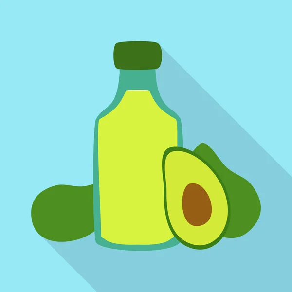 Geïsoleerde object van avocado en product icoon. Set van avocado en groene vector icoon voor voorraad. — Stockvector