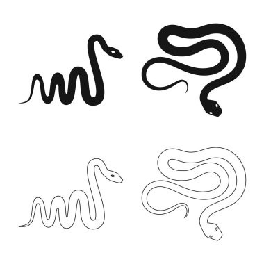 Memeli ve tehlike sembolü vektör Illustration. Hisse senedi için memeli ve tıp vektör simge kümesi.