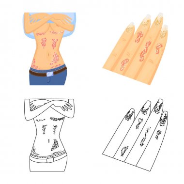 Tıbbi izole nesne ve ağrı simgesi. Sağlık ve hastalık hisse senedi simgesi için web topluluğu.