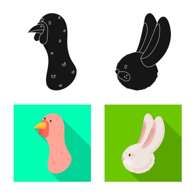 Tarım ve işareti üreme izole nesne. Tarım ve hisse senedi için organik vektör simge kümesi.