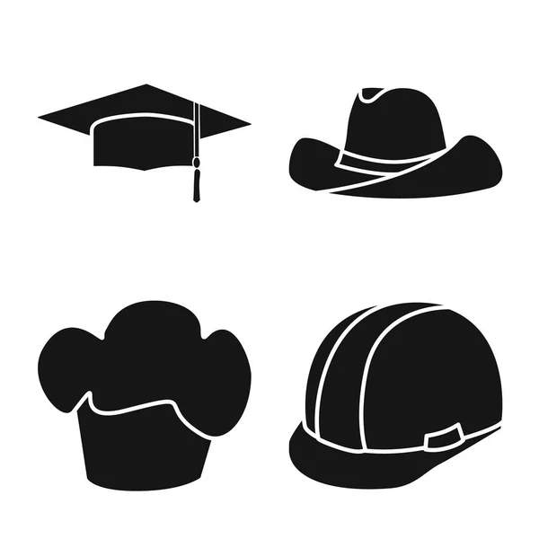 Isolated object of beanie  and beret symbol. Collection of beanie  and napper vector icon for stock. — Stock Vector