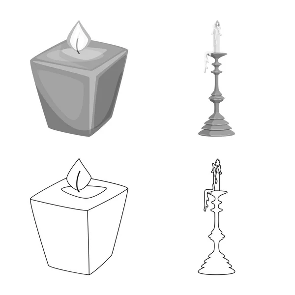 Vector εικονογράφηση της χαλάρωσης και σύμβολο της φλόγας. Συλλογή από χαλάρωση και το εικονίδιο κερί διάνυσμα απόθεμα. — Διανυσματικό Αρχείο