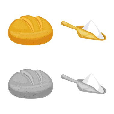 Tarım ve tarım işareti izole nesne. Tarım ve bitki hisse senedi vektör çizim topluluğu.