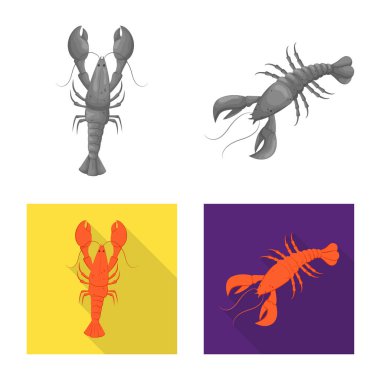 Meze ve okyanus logo vektör Illustration. Meze ve incelik hisse senedi vektör çizim topluluğu.