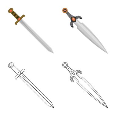 Oyun ve zırh logo vektör tasarımı. Bıçak vektör simge stok ve oyun topluluğu.