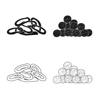 Oktoberfest ve bar logo vektör Illustration. Oktoberfest ve hisse senedi simgesi web için pişirme.