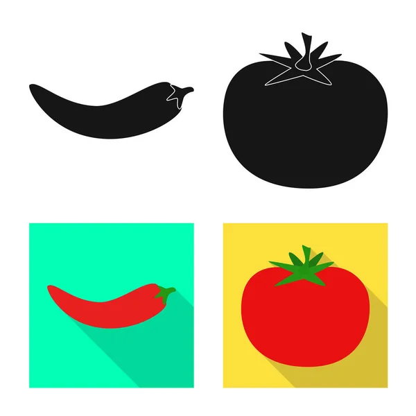 Vektorillustration von Geschmack und Produktlogo. Geschmackssammlung und Kochtopf-Symbol für das Web. — Stockvektor