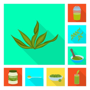 Protein ve deniz simgesi yalıtılmış nesne. Protein ve doğal hisse senedi vektör çizim.