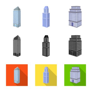 İnşaat ve yapı logo vektör Illustration. İnşaat ve Emlak hisse senedi simgesi için web topluluğu.