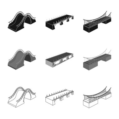 Bağlantı ve tasarım simge vektör tasarımı. Bağlantı ve hisse senedi için yan vektör simge kümesi.