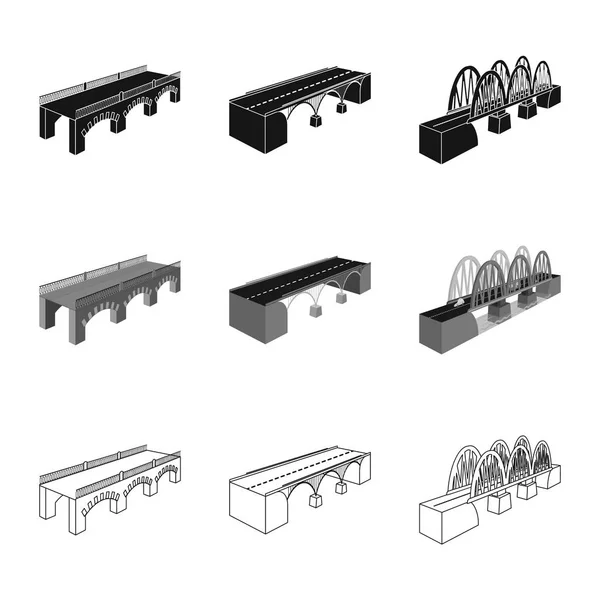 Oggetto isolato di connessione e icona di design. Raccolta del simbolo di collegamento e di riserva laterale per il web . — Vettoriale Stock