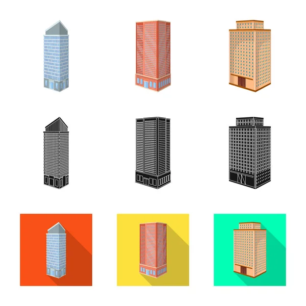 Oggetto isolato di costruzione e segno di costruzione. Set di icone vettoriali di costruzione e proprietà per magazzino . — Vettoriale Stock