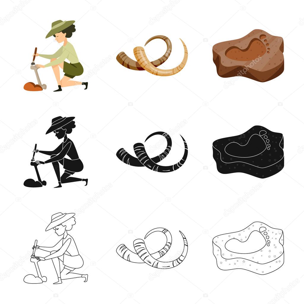 Vector illustration of story and items logo. Collection of story and attributes  stock symbol for web.