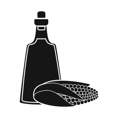 Mısır ve Bio simgesinin vektör tasarımı. Web için Mısır ve vitamin stok sembolü koleksiyonu.