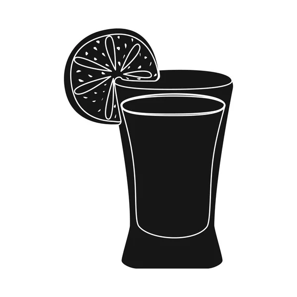 Vector design of cocktail and glass logo. Set of cocktail and lemon vector icon for stock. — Stock Vector