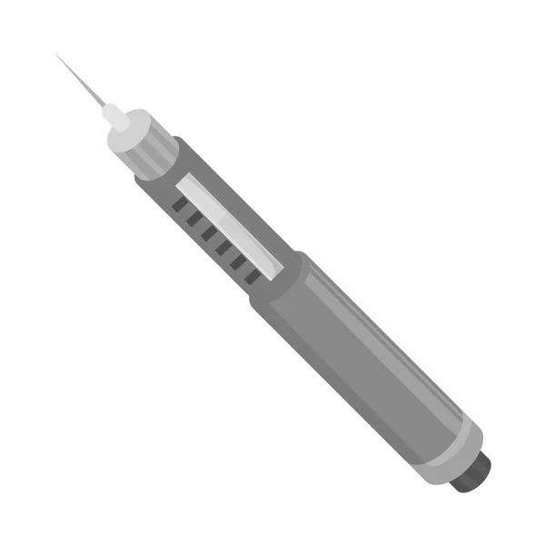 Oggetto isolato di insulina e simbolo di iniezione. Set di simboli dello stock insulinico e diabetico per il web . — Vettoriale Stock