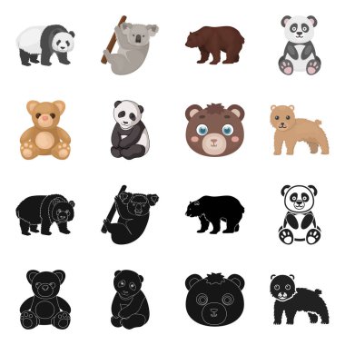 Uyku ve kahverengi işareti izole nesne. Web için uyku ve hayvan stok sembolü koleksiyonu.