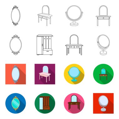 Görüntü ve dekoratif simge vektör Illustration. Stok için görüntü ve gümüş vektör simgesi seti.