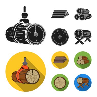 Malzeme ve çimento logo vektör tasarımı. Web için malzeme ve ev hisse senedi simgesi kümesi.