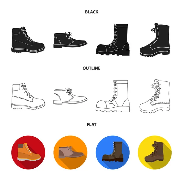 Isoliertes Objekt aus Leder und lässigen Zeichen. Set aus Leder und formalem Aktiensymbol für Web. — Stockvektor