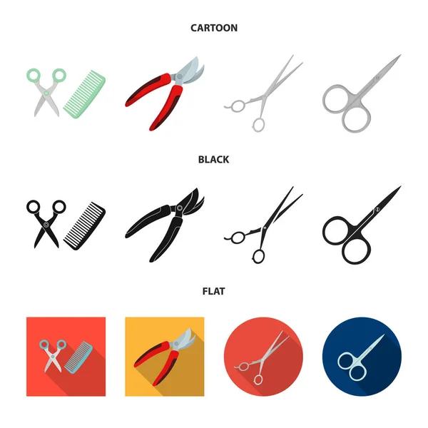Ilustracja wektorowa symbol nożyczek i rzemiosła. Kolekcja nożyczek i Otwórz magazynie symbol dla sieci web. — Wektor stockowy