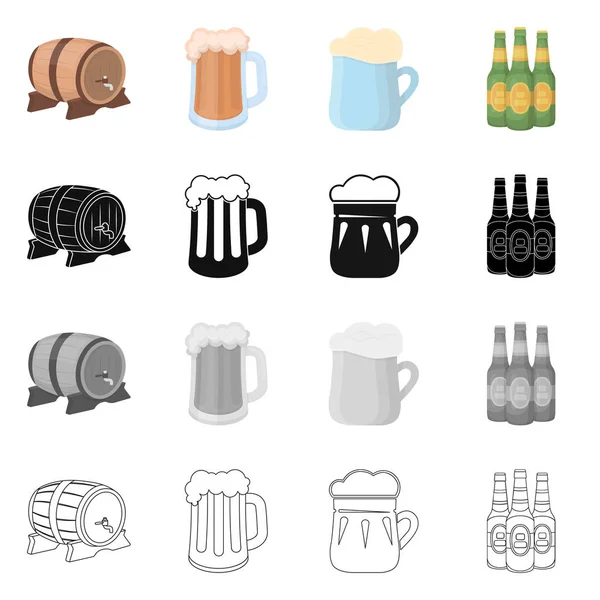 Isolerade objekt av minimal och pint symbol. Samling av minimal och craft vektor ikon för lager. — Stock vektor