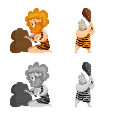 Evrim ve tarih öncesi logo yalıtılmış nesne. Evrim ve geliştirme vektör simgesini hissenin topluluğu.