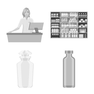 Tıp ve sağlık simgesi vektör illüstrasyon. Tıp seti ve web için stok sembolü yardım.