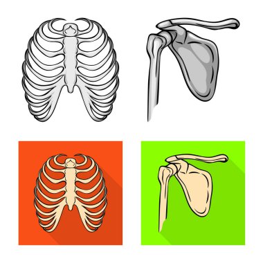 Tıp ve klinik logo yalıtılmış nesne. İlaç ve tıbbi hisse senedi vektör çizim.