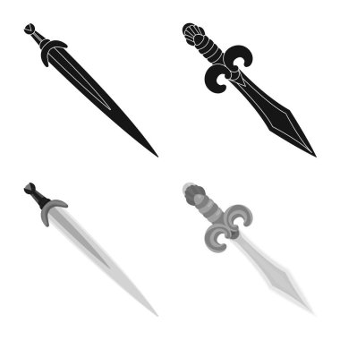 Oyun ve zırh logo vektör Illustration. Oyun ve bıçak hisse senedi simgesi için web topluluğu.