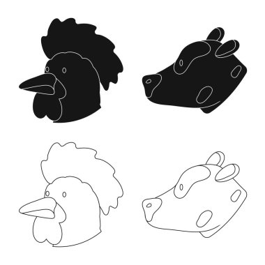 Tarım ve logo yetiştiriciliği vektör Illustration. Tarım ve organik hisse senedi simgesi için web topluluğu.