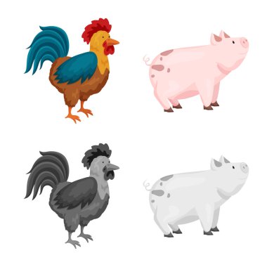 Üreme ve mutfak işareti yalıtılmış nesne. Koleksiyon ıslahının ve organik hisse senedi vektör çizim.