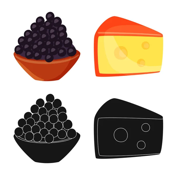 Vectorillustratie van smaak en product logo. Set van smaak en koken voorraad vectorillustratie. — Stockvector