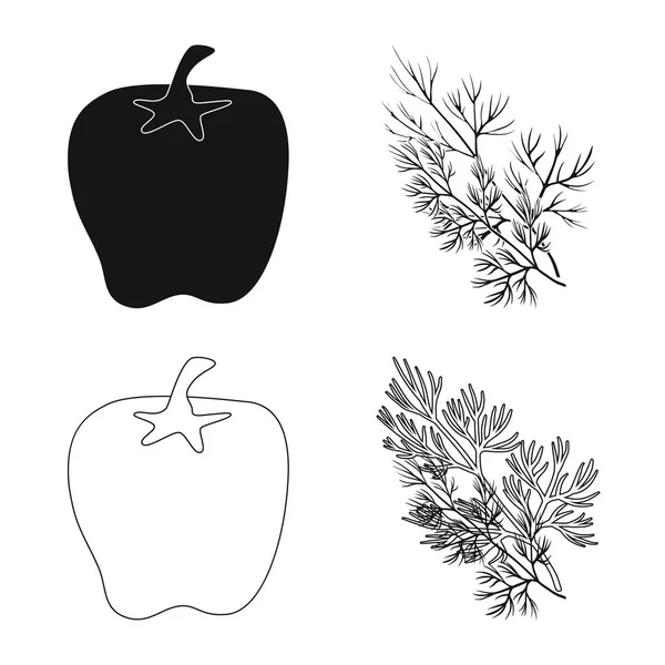 Illustration vectorielle du goût et de l'icône du produit. Illustration vectorielle du goût et du bouillon de cuisson . — Image vectorielle