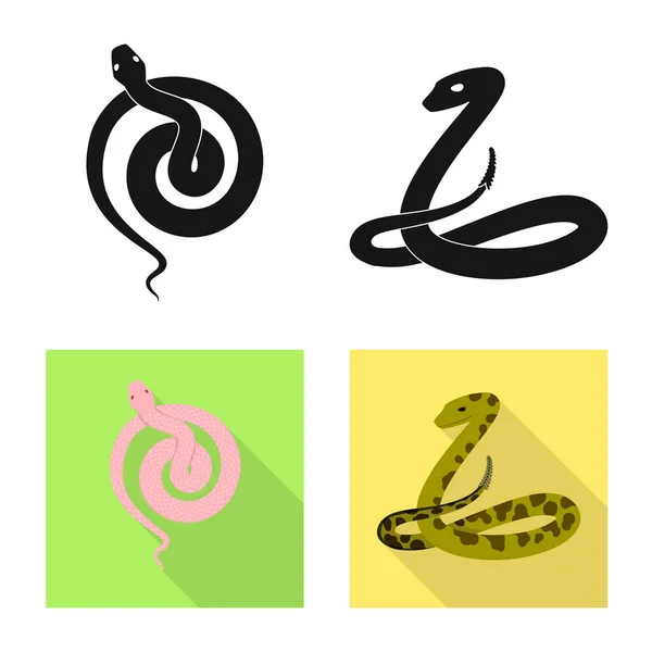 Векторный дизайн логотипа млекопитающего и опасности. Коллекция векторных иллюстраций млекопитающих и медикаментов . — стоковый вектор