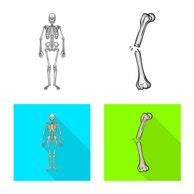 Tıp ve klinik logo vektör tasarımı. İlaç ve tıbbi hisse senedi simgesi web için set.