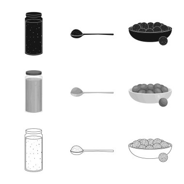 Protein ve deniz işareti yalıtılmış nesne. Protein ve hisse senedi için doğal vektör ikon koleksiyonu.